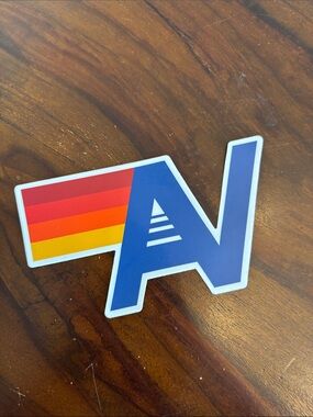 Aviator Nation sticker new striped classic blue red rainbow